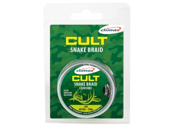 FIR TEXTIL CLIMAX CULT CRAP SNAKEBRAID LEADER 10M 40LB DARK SILT - Img 2