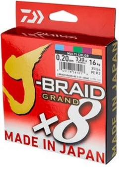 FIR TEXTIL DAIWA J-BRAID GRAND X8 COLOR 0.10MM/7KG/150M