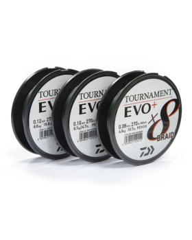 FIR TEXTIL DAIWA TOURNAMENT X8 BRAID EVO+ CHARTR. 026MM/19,8KG/270M - Img 2