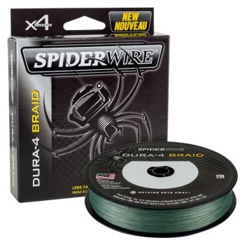 FIR TEXTIL SPIDERWIRE DURA BRAID X4 150M 165YD 0.12MM 10.5KG 23LB MOSS GREEN