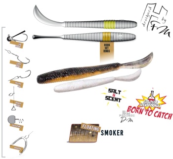 GRUB HERAKLES LEFTAIL WORM 3.4 8.6cm FLOATING Smoker