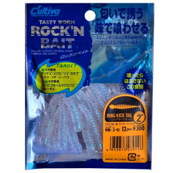 GRUB ROCK'N BAIT CULTIVA RB-2 10 CLEAR UV RING KICK TAIL