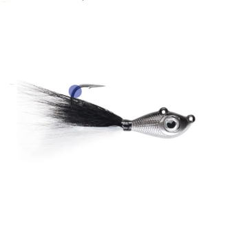 JIG MUSTAD BIG EYE BUCKTAIL BLACK SILVER / BW SILVER CRYSTAL FLASH 14G