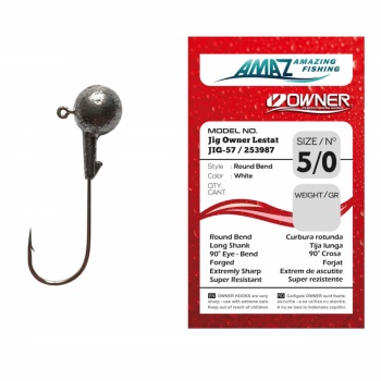 JIG OWNER LESTAT NO.5/0 21GR JIG-57 253987 WHITE - Img 2