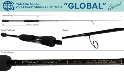 LANSETA YAMAGA BLANKS BLUE CURRENT 74TZ NANO GLOBAL 2.240M 2-18GR 2BUC FUJI TITANIUM TORZITE