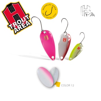LINGURITA OSCILANTA HERAKLES KEEPER TROUT 5.0gr Culoare 12 White Pink