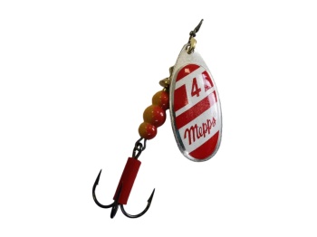 LINGURITA ROTATIVA MEPPS BLANC ROUGE 9.0G / ARGINT - Img 2