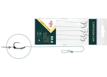 MONTURA CARP ZOOM POWER FEEDER KO.8 BARBLESS NR.6 SPIN 10mm 10cm 0.18mm textil X8