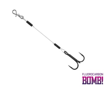 MONTURA DELPHIN BOMB TWISTO RIGS FLUOROCARBON / 3BUC #4/8CM