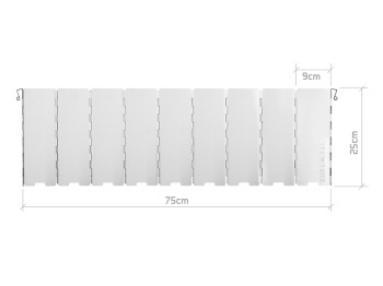 PARAVANT PENTRU ARZATOR DELPHIN WINDWALL 75X25CM / 9 PANOURI - Img 5