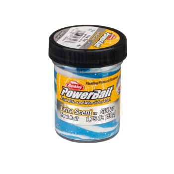 PASTA FLOTANTA BERKLEY POWERBAIT GLITTER TROUT DOUGH SWIRLS POLAR BEAR - Img 2
