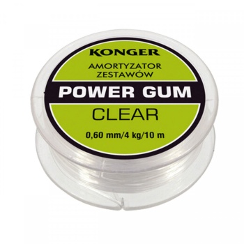 POWERGUM METHOD FEEDER KONGER 0.8MM 6KG 10M SHOCK ABSORBER CLEAR