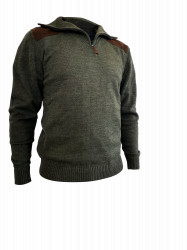 PULOVER TROYER VERDE SUBTIRE 2XL