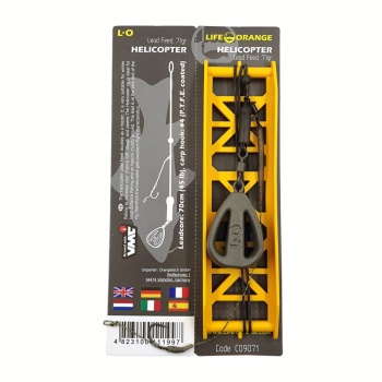 RIG CRAP ORANGE LEAD CLIP LEAD FEED 71GR VMC NO.4 LEADCORE 70CM 45LB