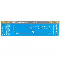 RIG FEEDER ORANGE FR0091 PATERNOSTER FLUOROCARBON SUNLINE 50CM 0.31MM CARLIG NO.12
