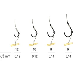 RIG METHOD FEEDER PE FAST STOP KAMATSU ISEAMA FIR TEXTIL 5BUC 10CM, NR.8, 0.14MM