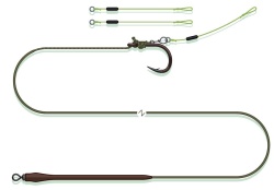 RIG SOMN MADCAT QUICK CHANGE PELLET NO.2/0 1.20MM 60CM A-STATIC SINKING