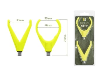 SET CAP SUPORTI PENTRU LANSETE DELPHIN HOLDSET / GALBEN FLUO UNI V+U / GALBEN FLUO - Img 3