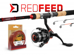SET REDFEED LANSETA DELPHIN LEEDER 360CM 3TR + MULINETA DELPHIN AGON 40S + FIR MONOFILAMENT MAMBA 0.23MM