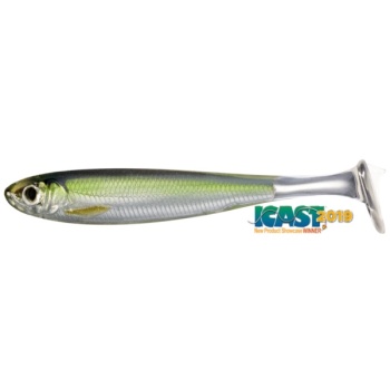 SHAD LIVE TARGET SLOWROLL SHINER PADDLE TAIL 12,5CM 952 SILVER/GREEN