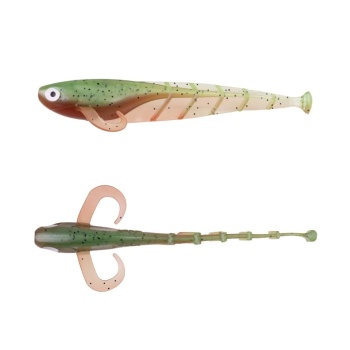 SHAD ZECK QUAPPIE PURPLE CHARTREUSE 3BUC/PAC 12CM 7.3GR - Img 2