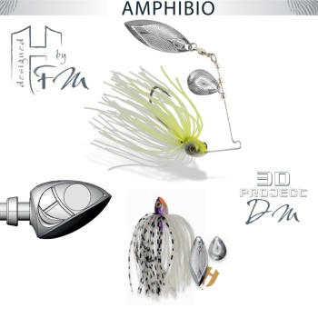 SPINNERBAIT HERAKLES AMPHIBIO TANDEM 3/8oz 10.5gr Ghost White