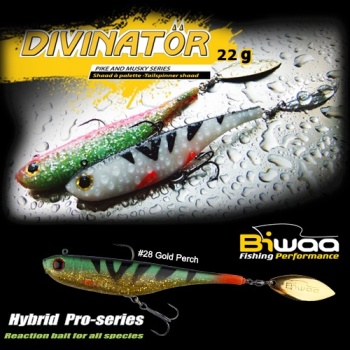 SPINNERTAIL BIWAA DIVINATOR MEDIUM 18CM 35GR 30 SILVER ZANDER