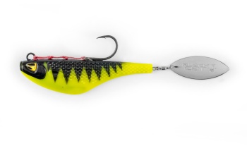 SPINNERTAIL BLACK CAT MAD FLASH SPIN TAIL 14CM SHOCK PERCH