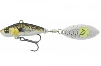SPINNERTAIL SAVAGE GEAR 3D STICKLEBAIT TAILSPIN 6.5CM / 9G SINKING GREEN SILVER AYU - Img 2