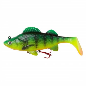 SWIMBAIT NATURAL PERCH PADDLE TAIL DAM EFFZETT 140MM 47G FIRE PERCH - Img 3