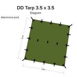 TENDA 3.5 X 3.5M FOREST GREEN DD HAMMOCKS