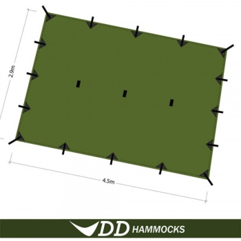 TENDA SUPERLIGHT PRELATA XL OLIVE GREEN DDHAMMOCKS 450 X 290 CM - Img 3