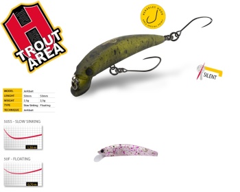 VOBLER HERAKLES TESER 50SS 5.0cm 2.5gr Ghost PG Pellet Glow