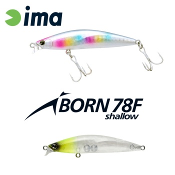 VOBLER IMA IBORN 78F SHALLOW 78MM 8.5GR 004 CHART HEAD CLEAR