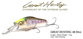 VOBLER MEGABASS GREAT HUNTING GH48 DIVE SF 48mm 3.2gr TAKUMI KAWA MASU - Img 3