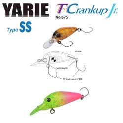 VOBLER YARIE JESPA 675 T-CRANKUP JR TYPE SS 2.8MM 2.1GR CULOARE C34 GO GO CHART