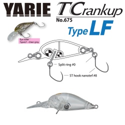 VOBLER YARIE JESPA 675 T-CRANKUP TYPE LF 3.5MM 2.6GR CULOARE C1 CLEAR