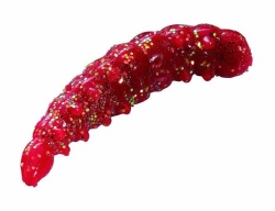 WORM BERKLEY POWERBAIT POWER HONEY WORM RED SCALES