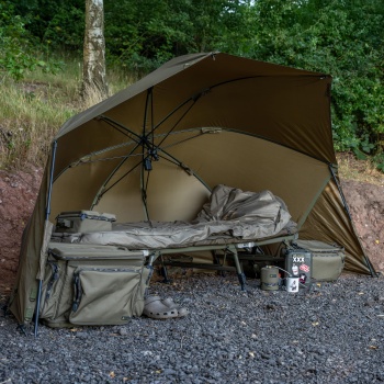 ADAPOST TIP UMBRELA AVID CARP REVOLVE 60IN OVERNIGHT BROLLY 250X180X130CM - Img 2