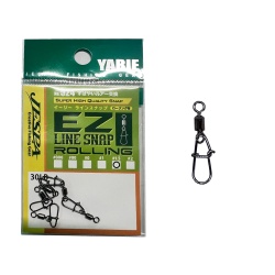 AGRAFA CU VARTEJ YARIE JESPA 524 EZ LINE SNAP #1.5 30LB 5BUC/PLIC