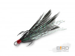 ANCORA DELPHIN BIRD HOOK TRIPLE / 3BUC PENE NEGRE #8