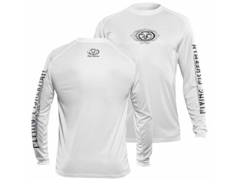 BLUZA FLYING FISHERMAN LOGO PERFORMANCE WHITE