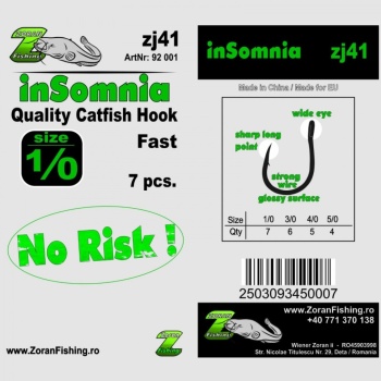 CARLIG INSOMNIA ZJ41 MARIME 1/0, 7 BUC/PLIC - Img 3