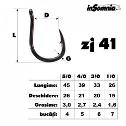 CARLIG INSOMNIA ZJ41 MARIME 4/0, 5 BUC/PLIC