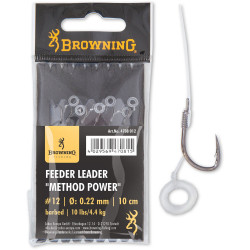 CARLIGE LEGATE BROWNING NO.10 10CM 0.22MM PELLET BAND FEEDER LEADER METHOD
