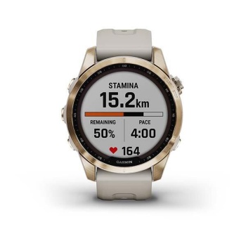 CEAS GARMIN FENIX 7S SAPPHIRE SOLAR CREAM GOLD TI / SAND 42MM - Img 5
