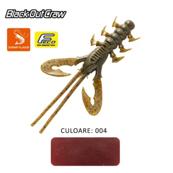 CREATURA TIEMCO BLACK OUT CRAW 4 10CM CULOARE 004 6BUC/PLIC