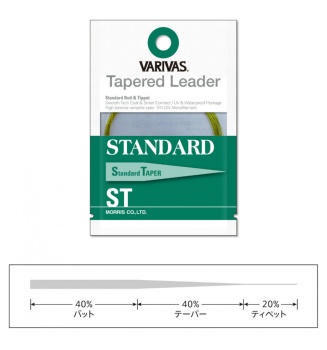 FIR INAINTAS VARIVAS FLY TAPERED LEADER STANDARD ST 5X 9FT 0.148MM-0.48MM