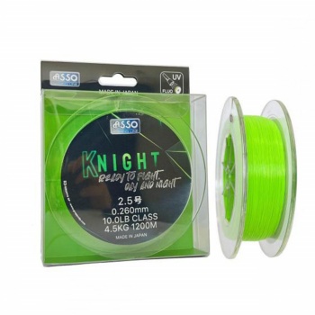 FIR MONOFILAMENT ASSO KNIGHT 1200M 0.370MM 8.2KG FLUO CHARTREUSE - Img 3