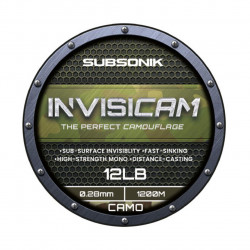 FIR MONOFILAMENT SONIK SUBSONIK 1200M INVISICAM VERDE-MARO-NEGRU 0.38MM 1200M 9.98KG